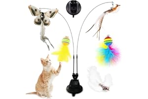 UGBO Juguetes para Gatos Interactivos Caña Mágica con Campanas para Ejercitar Gatos y Gatitos