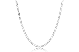 HSWYFCJY Silver / Golden / Black Figaro Chain, Men's Chain Necklace, Stainless Steel, Men's Chains, Jewellery Necklace for Men, Gift, 46 / 51 / 56 / 61 / 66 cm