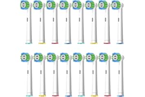 MEETSMILE 16pcs Precision Toothbrush Heads Compatible with Oral B Electric Toothbrushes, White