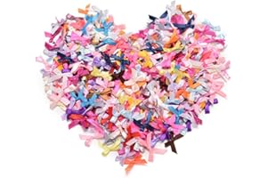 Artibetter 200 pz mini nastro di raso fiori fiocchi regalo fai da te decorazione di cerimonia nuziale ornamento (colore misto)