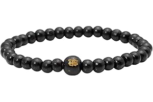 MILAKOO Holzperlen Armband Tibetisch-Buddhistische Meditation Mala Gebetskette Herren Elastisches Armband 6 / 8mm