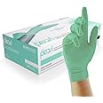 UNIGLOVES Mint Pearl Nitrile Examination Gloves - Multipurpose, Powder Free and Latex Free Disposable Gloves - Box of 100 Gloves, Mint, Extra Large (GP6805)