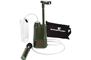 Survivor Filter PRO - Portable Hand Pump Survival Water Filter - Outdoor Water Filter Camping