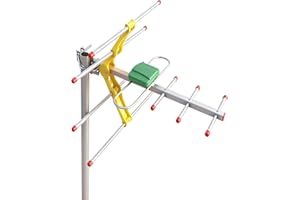SZKALAK Outdoor TV Aerial for Freeview HD & 4K – Long Range Directional DVB-T2 External Antenna – Weatherproof Yagi Design – Easy Installation – 8M Coaxial Cable