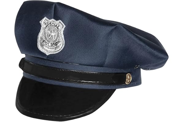 Boland 97053 – barnmössa polis, huvudbonad, hatt, polis, sheriff, deputy, kostymtillbehör, utklädnad, karneval, temafest