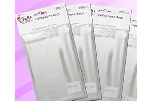 CRAFTS IN MIND Clear Cello Bags for Greeting Cards with Adhesive Seal Flap | Packaged by CraftsInMind | Crafts Display | BOPP (1000, C6-120x162mm)