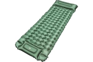 BLUEVER Matelas de Camping Gonflable, Coussin d'air Ultraléger, Matelas Gonflable Résistant à l'eau pour Camping, Les Voyages, la Plage, la Tente, la randonnée, la randonnée