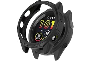 SumRioo Cover Kompatybilny z Garmin Forerunner 265, Miękki elastyczny TPU Case,Trwałe etui kompatybilne z Garmin Forerunner 265 - czarny