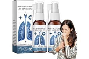 NEPTURION Lungenreinigungsspray, 2 Stück Lung Spray, 30 ml Herbal Lung Cleansing Spray, Herbal Breath Respiratory, Lungenreinigung, Geeignet Zum Entfernen Reinigen und Atmen, Täglich Anwenden