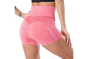 Tuopuda Pantalones Deportivos Cortos de Correr para Mujer Mallas Elásticas Leggings Sin Costuras de Alta Cintura para Fitness Yoga Correr Secado Rápido