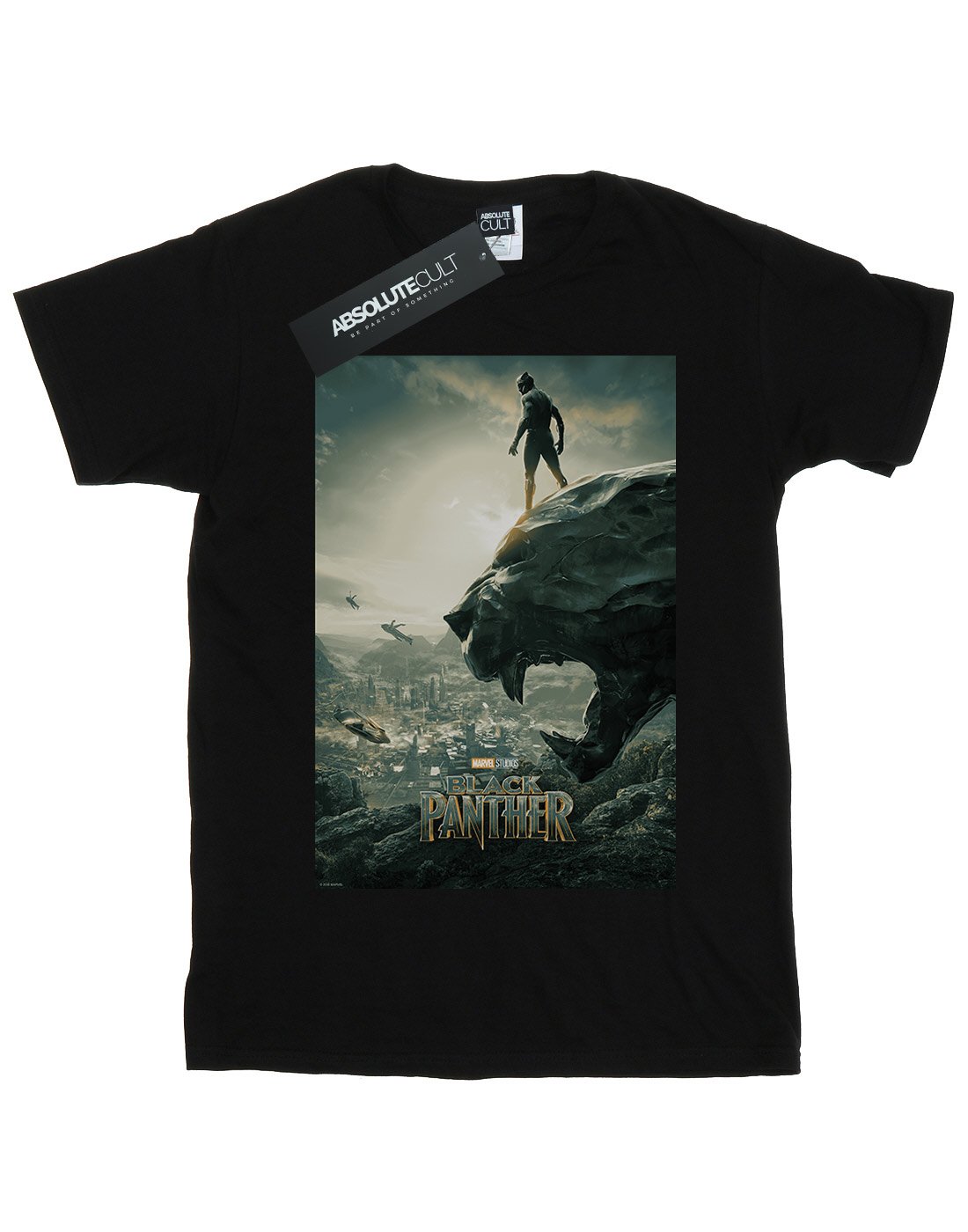 Marvel-Jungen-Black-Panther-Poster-T-Shirt