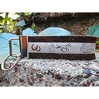 Schlüsselanhänger Schlüsselband Wollfilz dunkelbraun Pferde vintage braun.