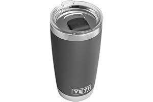 YETI Rambler Tumbler, Vacuum Insulated Stainless Steel Tumbler with Magslider Lid, Charcoal, 20 oz (591 ml)