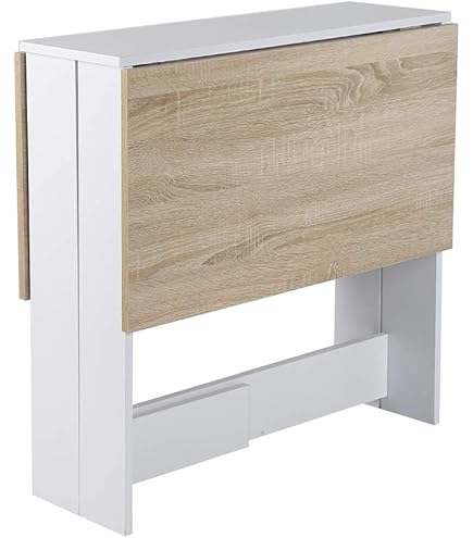 LIFEZEAL Eettafel, opvouwbaar, 163 x 80 x 75 cm, keukentafel, uittrekbaar, van hout, belasting 60 kg, retro bruin, binnen en buiten, balkon, woonkamer, kantoor