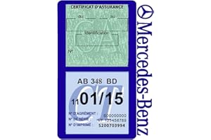 ASSURDHESIFS #Marque Française VD20-MB| Autocollant intérieur Pare-Brise | Porte Vignette Assurance Auto Allemande |Transfert Film décoratif |Adhésive Pare Brise emblème Logo étoile (Bleu Foncé)