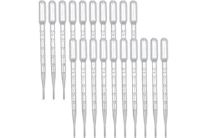 SYOLEE 20 Pcs Transfer Pipettes 3ml Disposable Dropper for Transferring Perfume Essential Oils Mixing Paint Lab