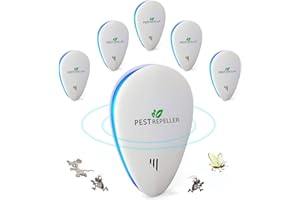 NITOER Repelente Ultrasónico Antiparasitario,Antiparasitario para Roedores, Arañas, Suministros, Insectos,Ratón,Repelente contra Mosquitos