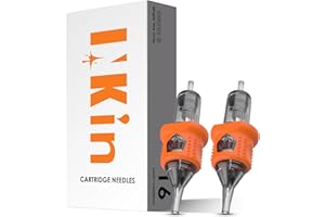 Agujas de Cartucho de Tatuaje - 16piezas #10 (11RL) Bugpin 0.3mm Round Liner Agujas Tatuaje para Bolígrafo de Máquina de Tatuar - INKin Agujas de Cartucho de Silicona