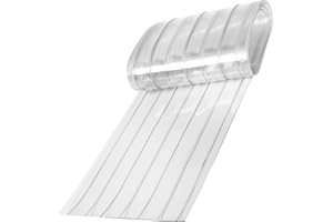 Budstfee Dog Door Replacement Flaps, Safe Plastic Vinyl Strip for DIY Doghouse or Cat Door, Eco-Friendly Transparent Dog House Door Flap, Easy to Cut & Install,79x7in