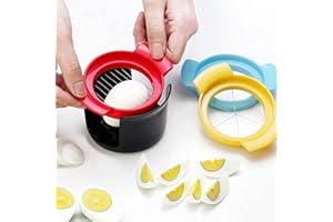 sylbx Coupe-œufs Trancheuse d'oeufs in Acier Inoxydable Multifonction 3 en 1 Coupe-Oeufs Manuel Egg Cutter Outil Cuisine Coupe-Pomme et tomates Coupe-œufs Para bouillis Fruits trancher Fromage Fraise