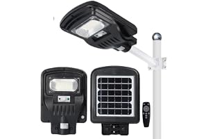 Homehop 30W All in One Solar LED Street Lights Outdoor Waterproof Wall Lamp for Home Garden with Remote, Automatic ON/Off, 4A