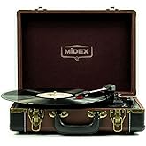 Midex Mtx101BN Nostaljik Retro Pikap Plak &Ccedil;alar (Şarjlı Bluetooth Aux Hoparl&ouml;rl&uuml; 3 Devir) İğne Dahil