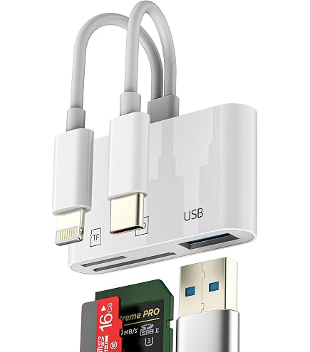 Lettore Schede SD 2-in-1 Con Doppio Connettore Lightning E USB-C – Per IPhone, IPad, Android E Fotocamere, Supporta Fino A 2TB