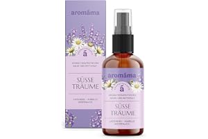aromáma Sweet Dreams aromaterapi sovrum & tvättspray kudde doft med lavendel, kamomill och rökelseoljor – naturlig luftfräschare och rumsspray för avslappnad sömn, 100 ml