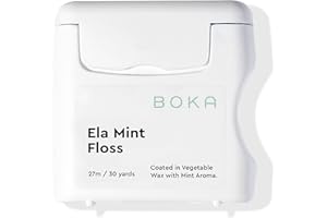 Boka Ela Mint Woven Dental Floss, Made from Natural Vegetable Wax, Teflon-Free, 27 Meters of Waxed Floss (Pack of 1)