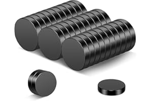 Wukong Czarne magnesy neodymowe, 15 x 3 mm, 30 sztuk, małe, ekstra mocne magnesy na lodówkę, magnesy na lodówkę, do prac ręcznych, tablic magnetycznych i projektów "zrób to sam"