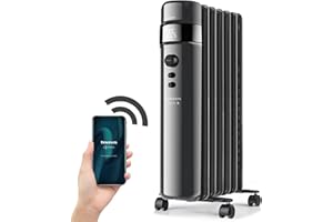 Taurus Alpatec Agadir Connect 2000 - Radiateur à bain d'huile 2000W, Wifi, APP, Commandes vocales, 3 intensités, température régulable, modo ECO, roues, programmable, 9 éléments, jusqu'à 20m2