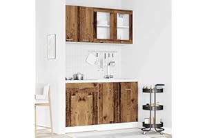 Emmtore Mueble de Cocina 4 Piezas Madera contrachapada Madera Vieja