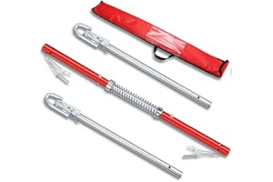 Anbull Barra di Traino Auto Zincata 3pz, con ammortizzatore a molla, lunghezza di traino 185 cm, portata massima: 3000 kg