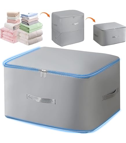 Sac De Rangement Auto-Compression Peu Encombrant Beige – Idéal Couettes King/Queen, Vêtements, Gain De Place Jusqu'à 40%