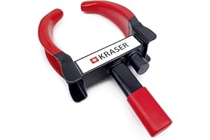 KRASER KR820 Antifurto Auto Blocca Routa, N.1 in Germania, Serratura Alta Sicurezza Anti-Perforazione, Visibile e Dissuasivo, Antifurto per Camper, Blocco Universale Regolabile per Rimorchio, Auto