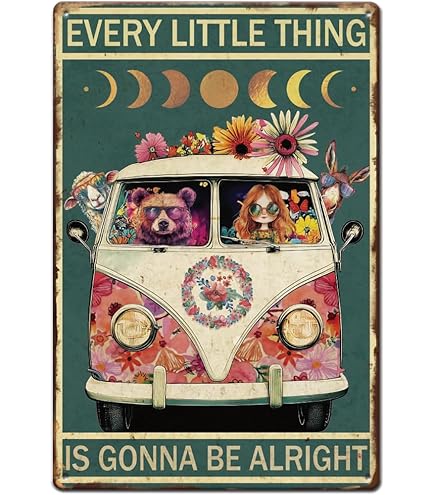 Targa in metallo con scritta Be Kind to Your Mind, regalo di