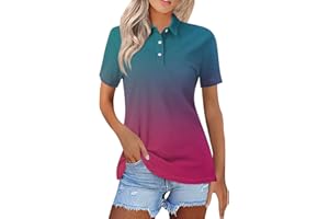 BORTGYUI Poloshirt Damen Kurzarm Polohemd Schnelltrocknend Golf Tennis Shirts Leicht Sport T-Shirts Sommer Tops Atmungsaktiv Fitness Laufshirts mit 1/4 Knopfleiste