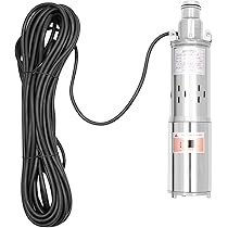 Tiefbrunnenpumpe Edelstahl 12V 180W - Solar Tauchpumpe 1.2m³/h