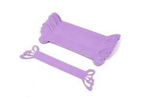 DIYI 50 portatovaglioli di carta, portatovaglioli, per matrimoni, feste, decorazione da tavolo, banchetti (viola)