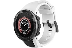 Chainfo Bracelet de Montre compatible avec Suunto 5, Bracelet respirable de montre-bracelet de silicone NO230508