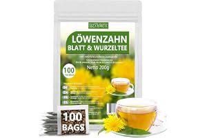 ULTHMOK Premium Maskrosrot & Bladte - 100 tepåsar/200g – För lever detoxifikation – 100% naturligt och utan tillsatser