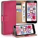 Produktbild MoEx Nokia Lumia 630 Hülle Pink mit Karten-Fach [OneFlow 360° Book Klapp-Hülle] Handytasche Kunst-Leder Handyhülle für Nokia Lumia 630/635 Dual SIM Case Flip Cover Schutzhülle Tasche