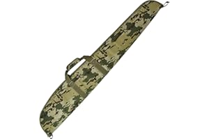 AUMTISC Maleta Rifle Escopeta, Estuche Transporte Armas Largas, Caza Tiro, Espuma Acolchada