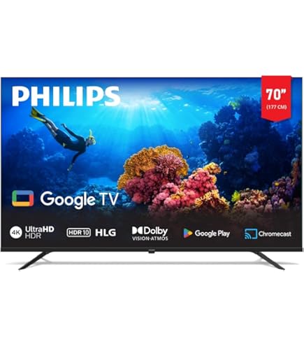Philips 70 Inch 4K Smart Google TV 70PUT7689/56,Dolby Vision,HDR