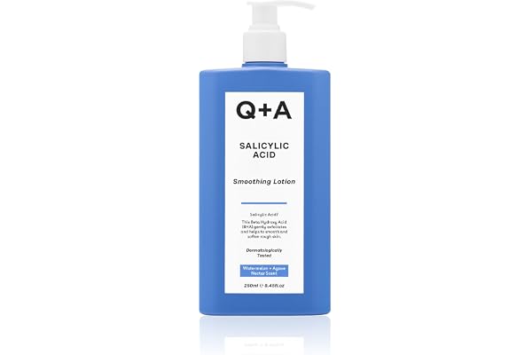 Q+A Lotion Lissante à l'Acide Salicylique, Cette lotion légère a été conçue pour les peaux stressées, 250ml