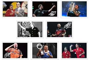 RJR PRINTS Darts Legends Fotodrucke, signiert, 15,2 x 10,2 cm, mit vorgedruckten Unterschriften, Geschenk, 20 Stück Kunstwerk