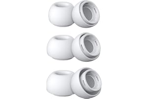WOOXDYUK 3 pary zapasowych zatyczek do uszu dla Airpods Pro i 2. generacji z otworem do redukcji szumu, silikonowe (S/M/L)