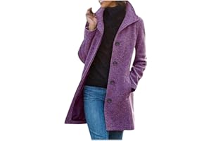 Zeiayuas Tweedjacke Damen Tweed Jacke Freizeitmantel Herbstjacke Damen Mantel Grauer Blazer Damen Blazer Damen Sportlich Elegant Herbst und Winter Freizeitkleidung Blazer Oversized