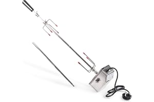 Grillstream Universal Barbecue Rotisserie, Stainless Steel, Mains Powered to Fit Most Barbecues for Perfect Rotisserie Cooking