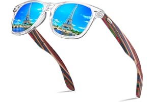KITHDIA Gafas De Sol De Madera Polarizadas Mujer Hombres Protección Contra Rayos Ultravioleta Marco De Bambú Gafas De Sol S5505